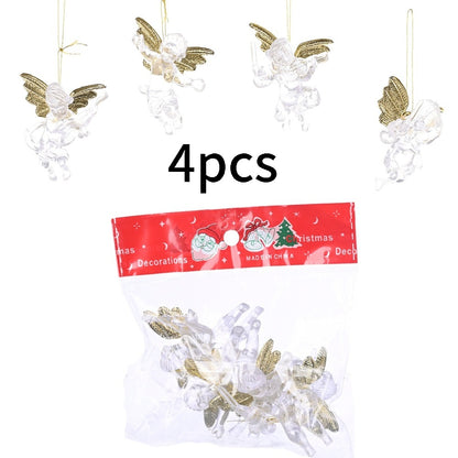 Christmas Decorative Supplies Transparent Angel Pendant | LUXETHREAD