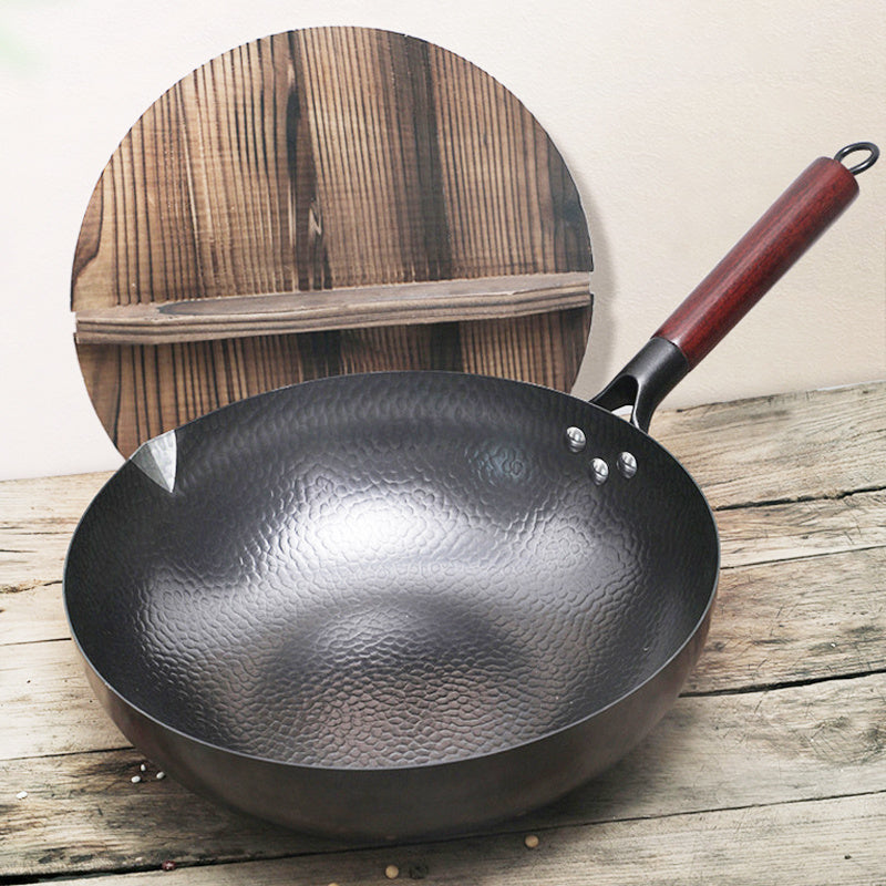 Iron Pan Traditional Iron Wok Handmade | LUXETHREAD
