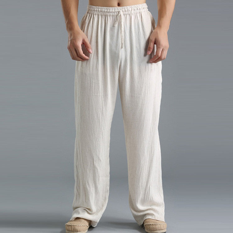 Men's Breathable Linen Loose Casual Sports Pants | LUXETHREAD