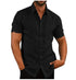 Men Short Sleeve Summer Solid Shirts Casual Loose Tops Tee | LUXETHREAD