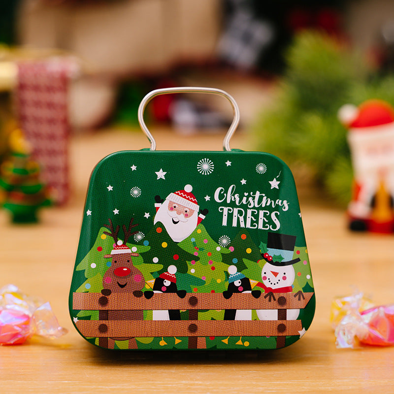 Christmas Decoration Supplies Tinplate Handbag Candy Box | LUXETHREAD