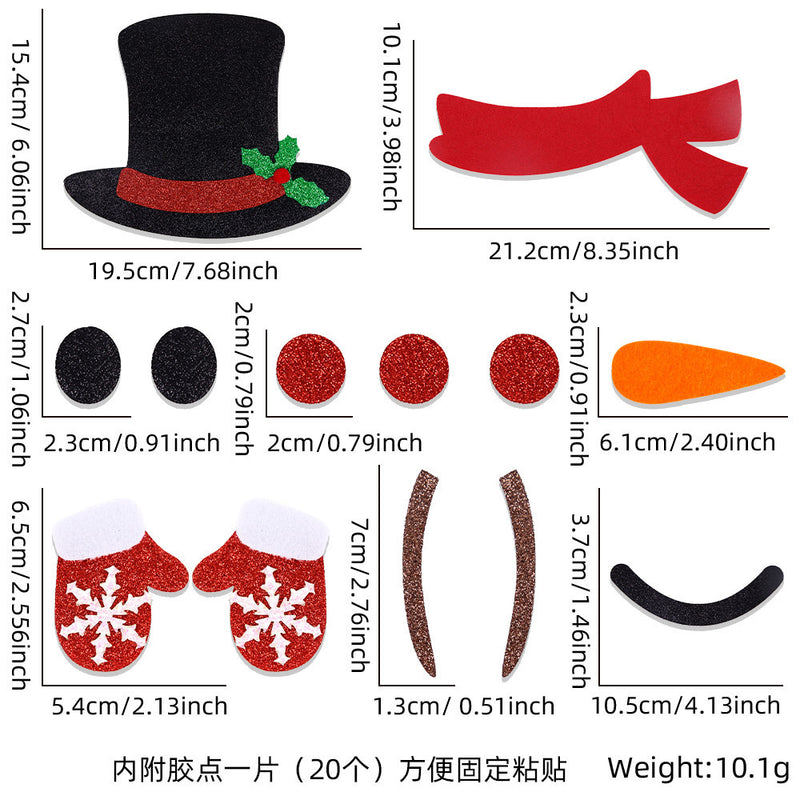 Christmas Decorations Felt Cloth Door Sticker Decoration | LUXETHREAD