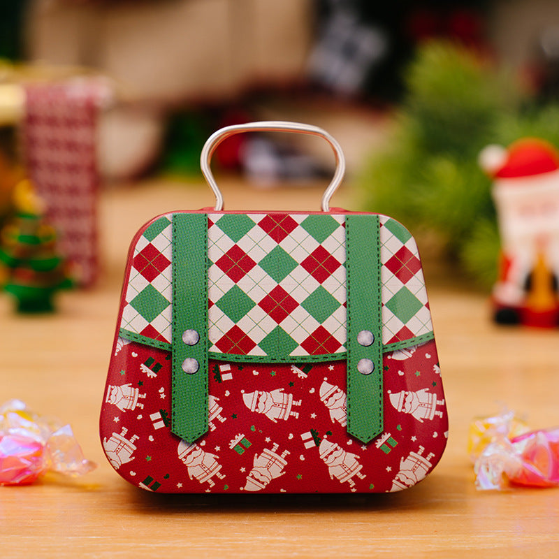Christmas Decoration Supplies Tinplate Handbag Candy Box | LUXETHREAD