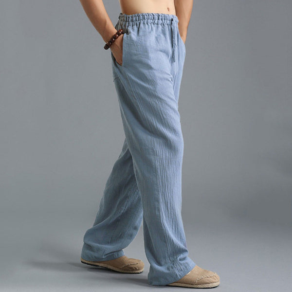 Men's Breathable Linen Loose Casual Sports Pants | LUXETHREAD