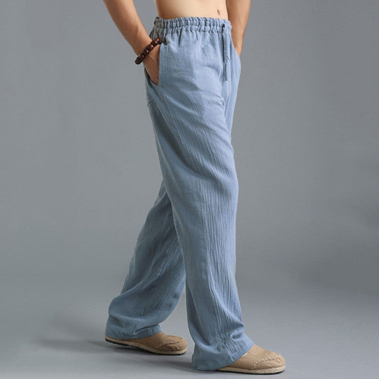 Men's Breathable Linen Loose Casual Sports Pants | LUXETHREAD
