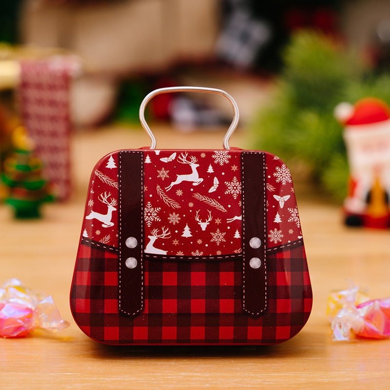 Christmas Decoration Supplies Tinplate Handbag Candy Box | LUXETHREAD