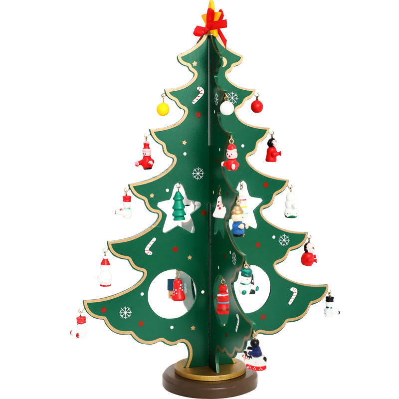 Christmas Decorations Creative Christmas Tree Desktop Decoration Wood Christmas Tree | LUXETHREAD