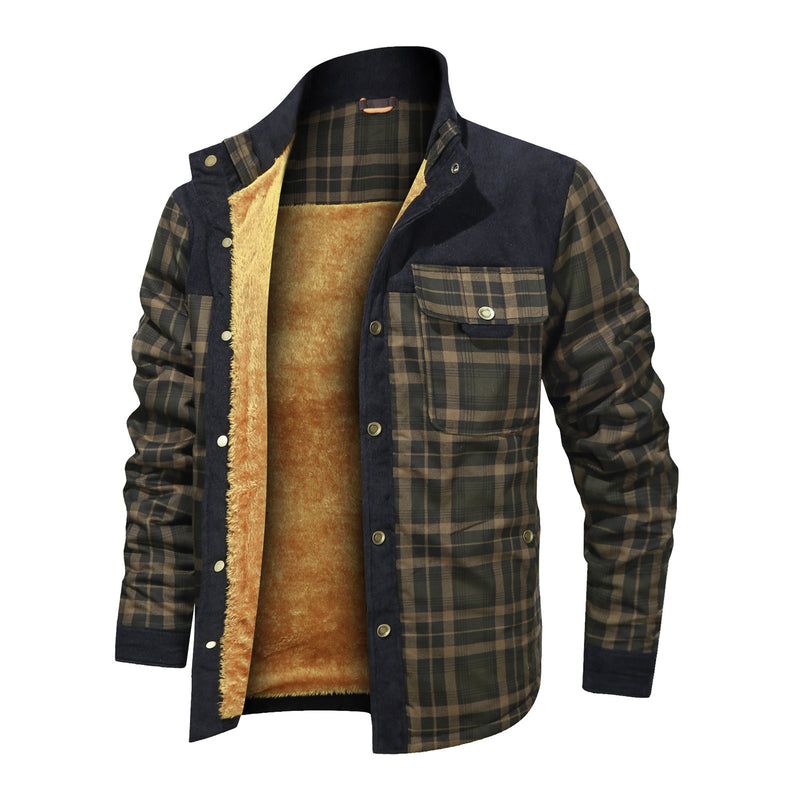 Men's Coat Fleece Thickened Military Coat Autumn Winter Coat Men's Brand Clothing | LUXETHREAD