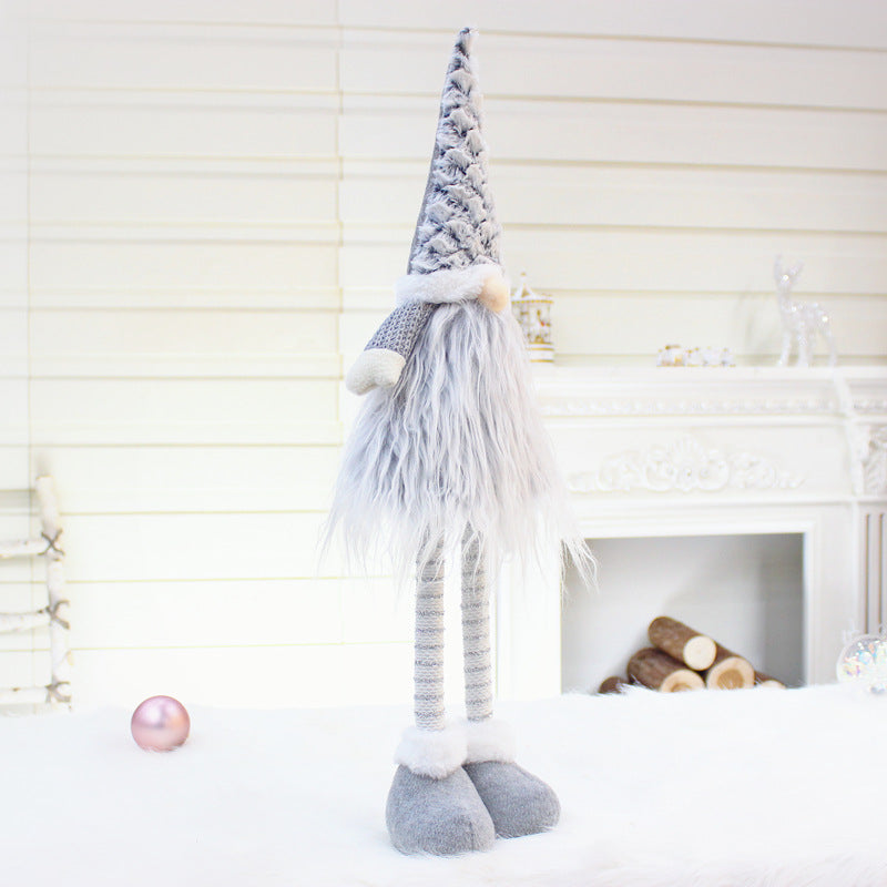 Christmas New Products Telescopic Pole Faceless Doll Window Christmas Decoration Supplies | LUXETHREAD