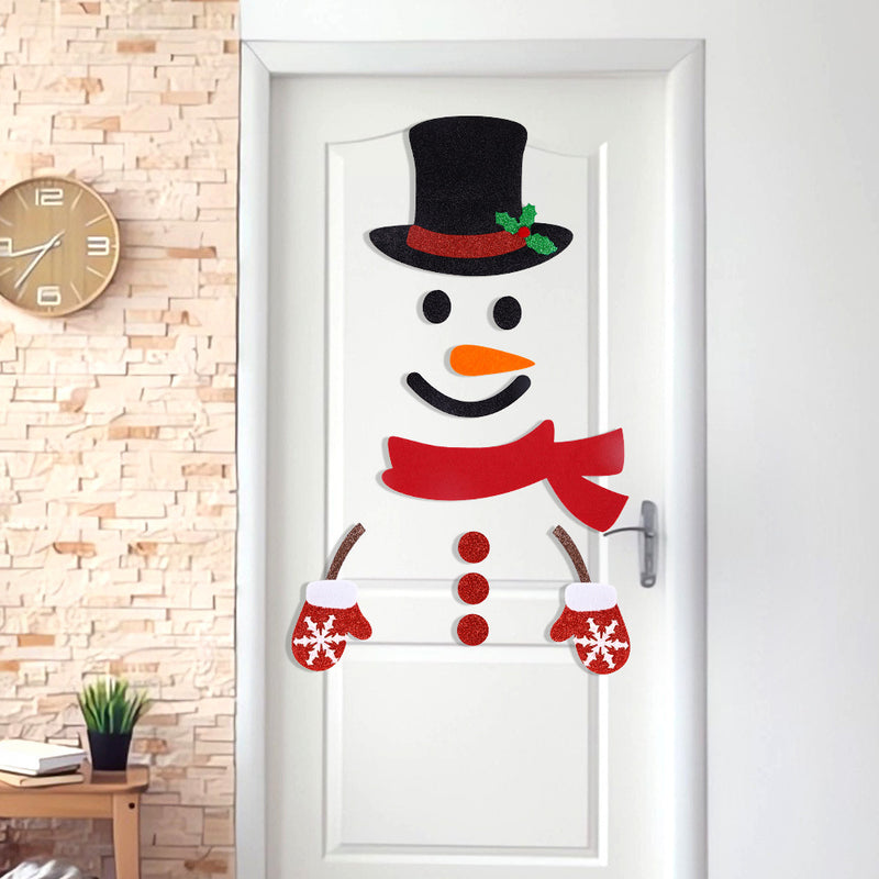 Christmas Decorations Felt Cloth Door Sticker Decoration | LUXETHREAD