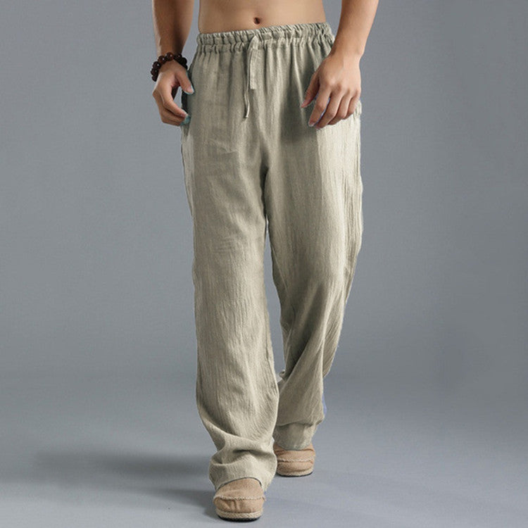 Men's Breathable Linen Loose Casual Sports Pants | LUXETHREAD