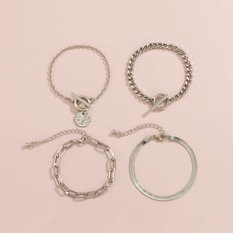 Metal Wind Hollow Chain Bracelet Snake Bone Metal Bracelet | LUXETHREAD 