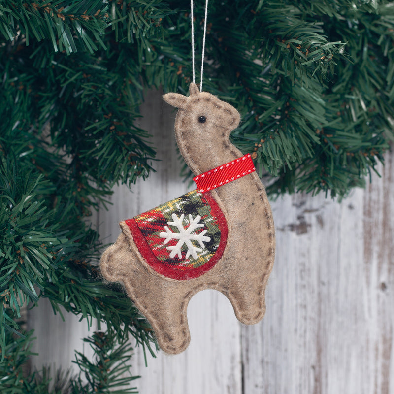 Creative Christmas Tree Alpaca Decoration Pendant Set | LUXETHREAD