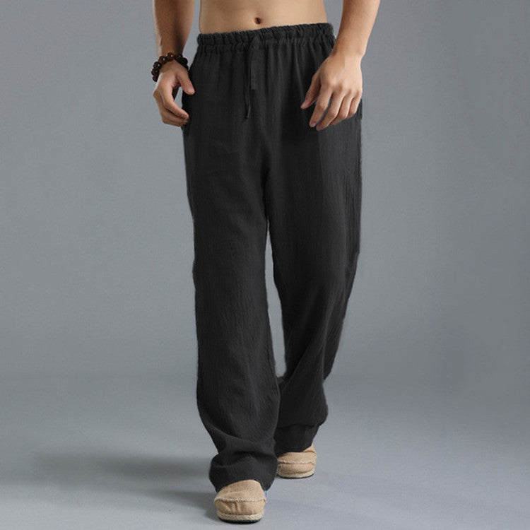 Men's Breathable Linen Loose Casual Sports Pants | LUXETHREAD