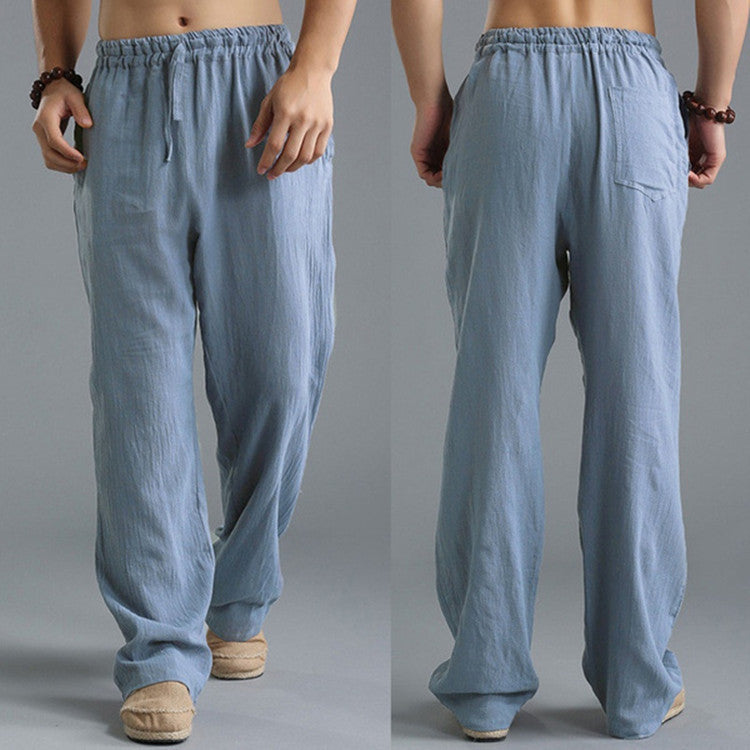 Men's Breathable Linen Loose Casual Sports Pants | LUXETHREAD